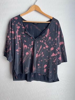 Lucky Brand size large shirt  Grunge Black tie dye